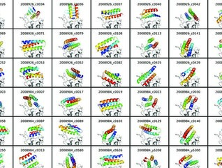 Series of colorful twisty patterns